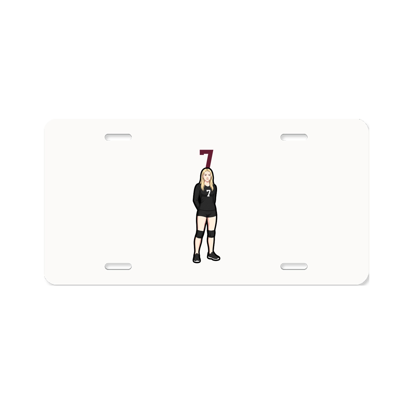 License Plate — Number Top in Classic