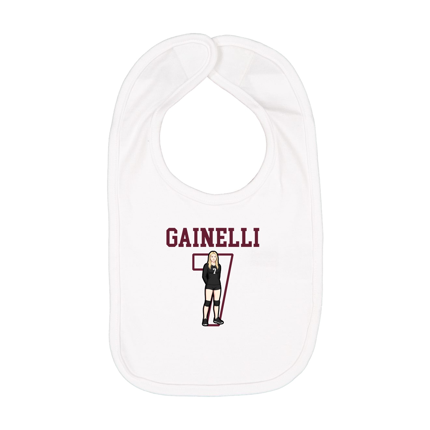 Infant Bib — Shirsey in White