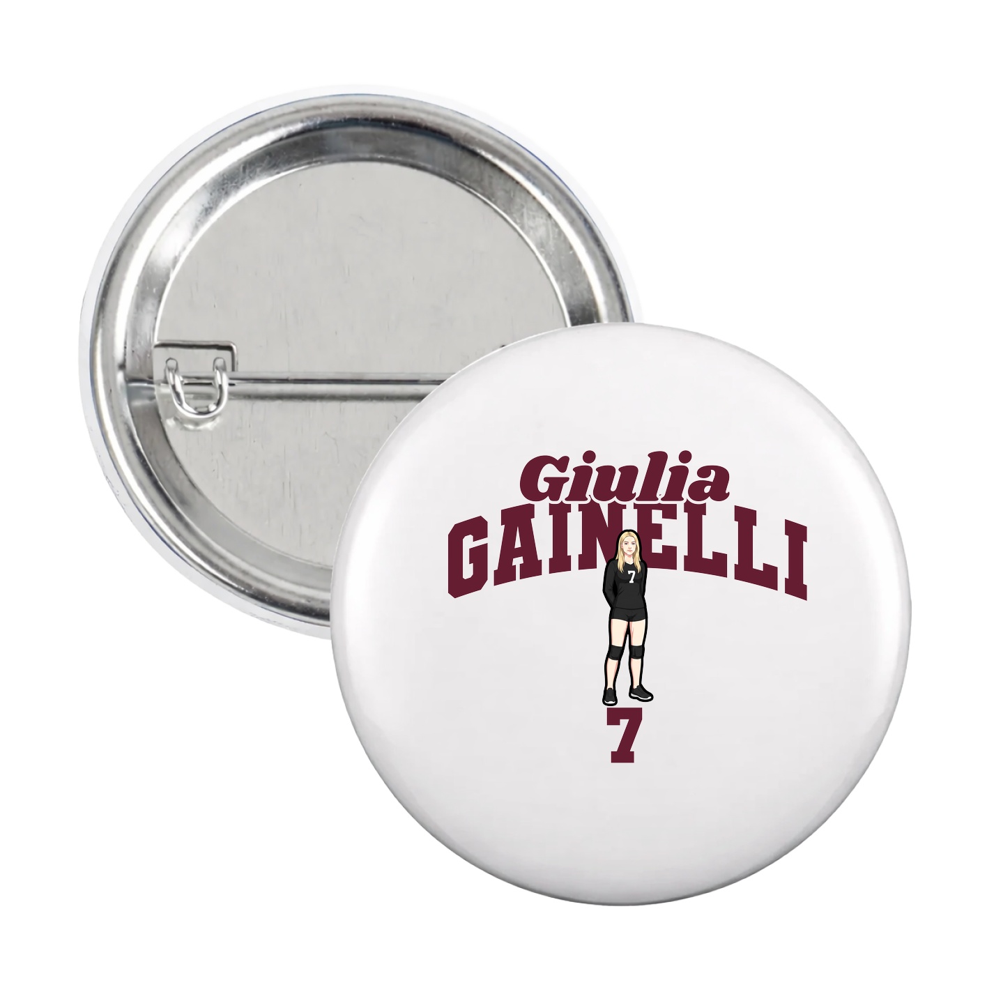 Game Day Button — Signature Arch in White