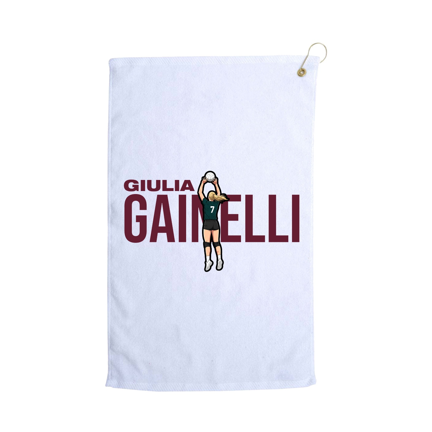 Golf Towel — Player Name in White