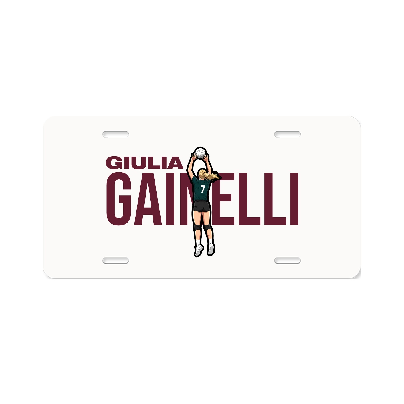 License Plate — Player Name in Classic