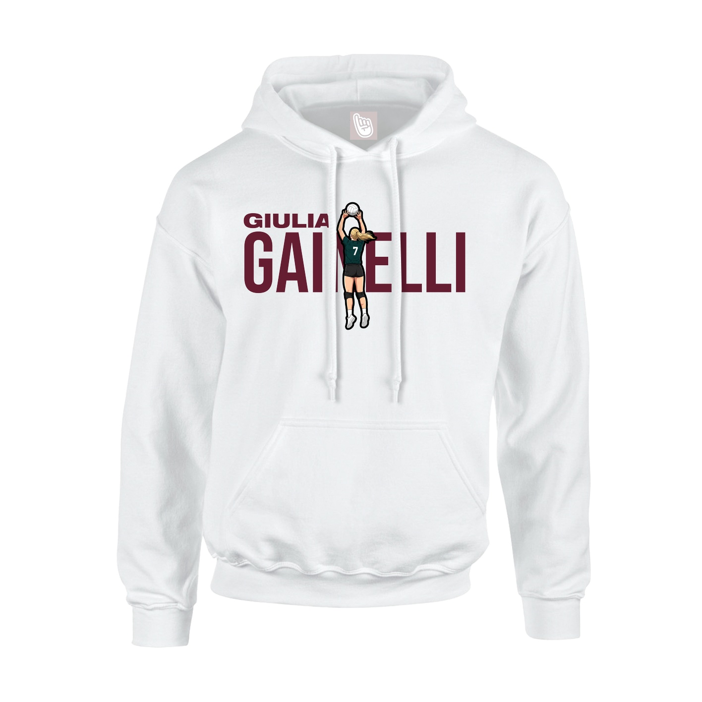 Hoodie — Player Name in White