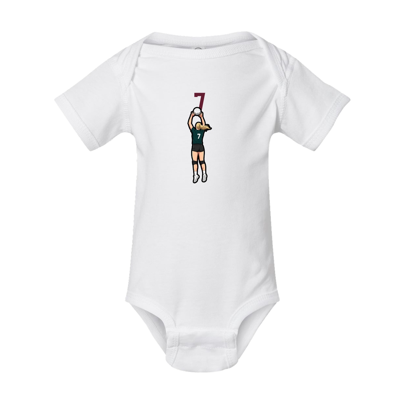Baby Onesie — Number Top in White