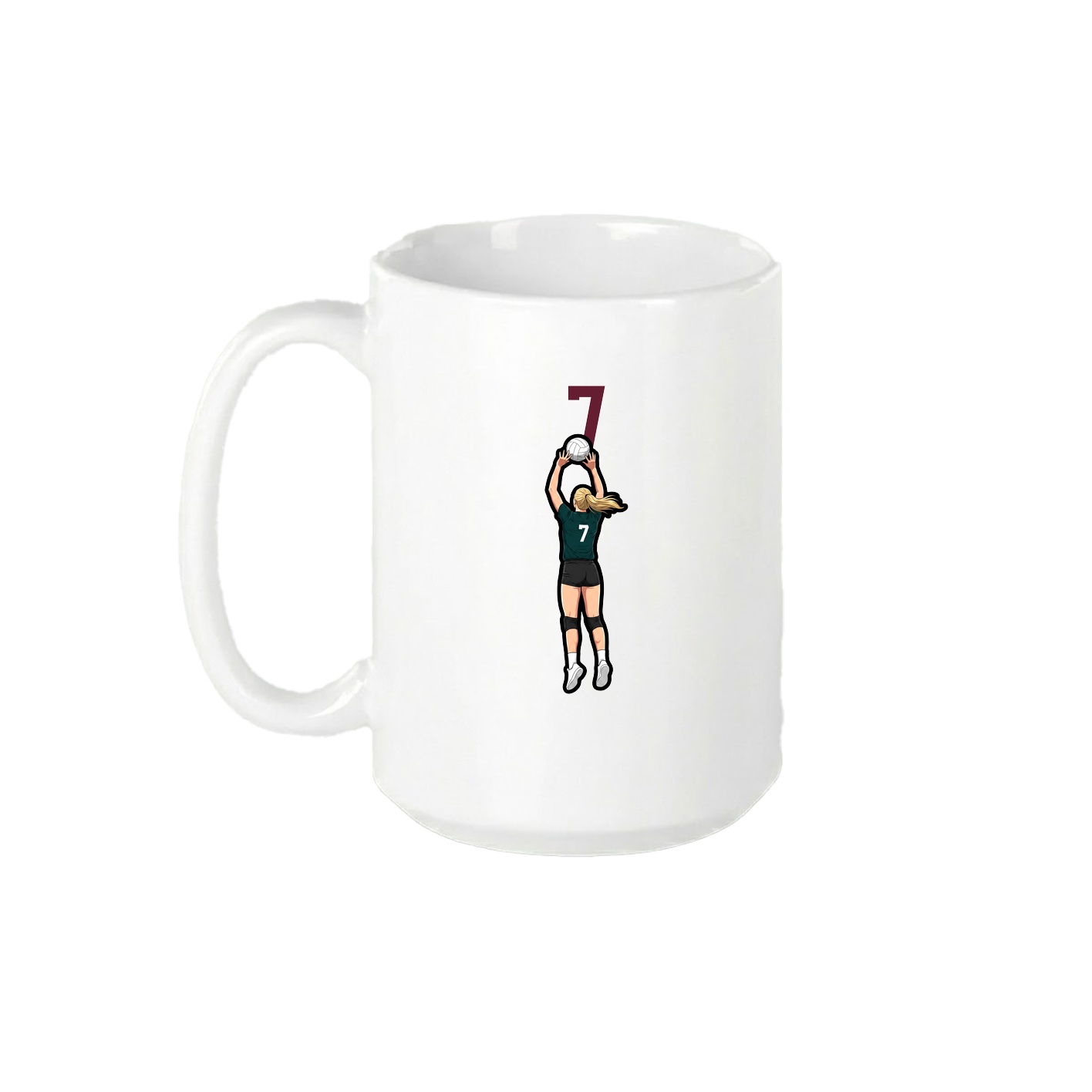 15oz Coffee Mug — Number Top in White
