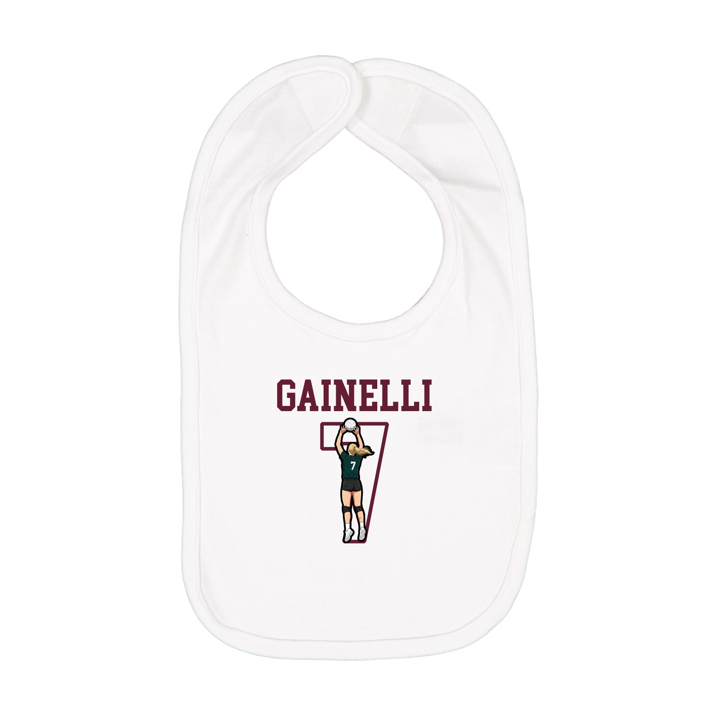 Infant Bib — Shirsey in White