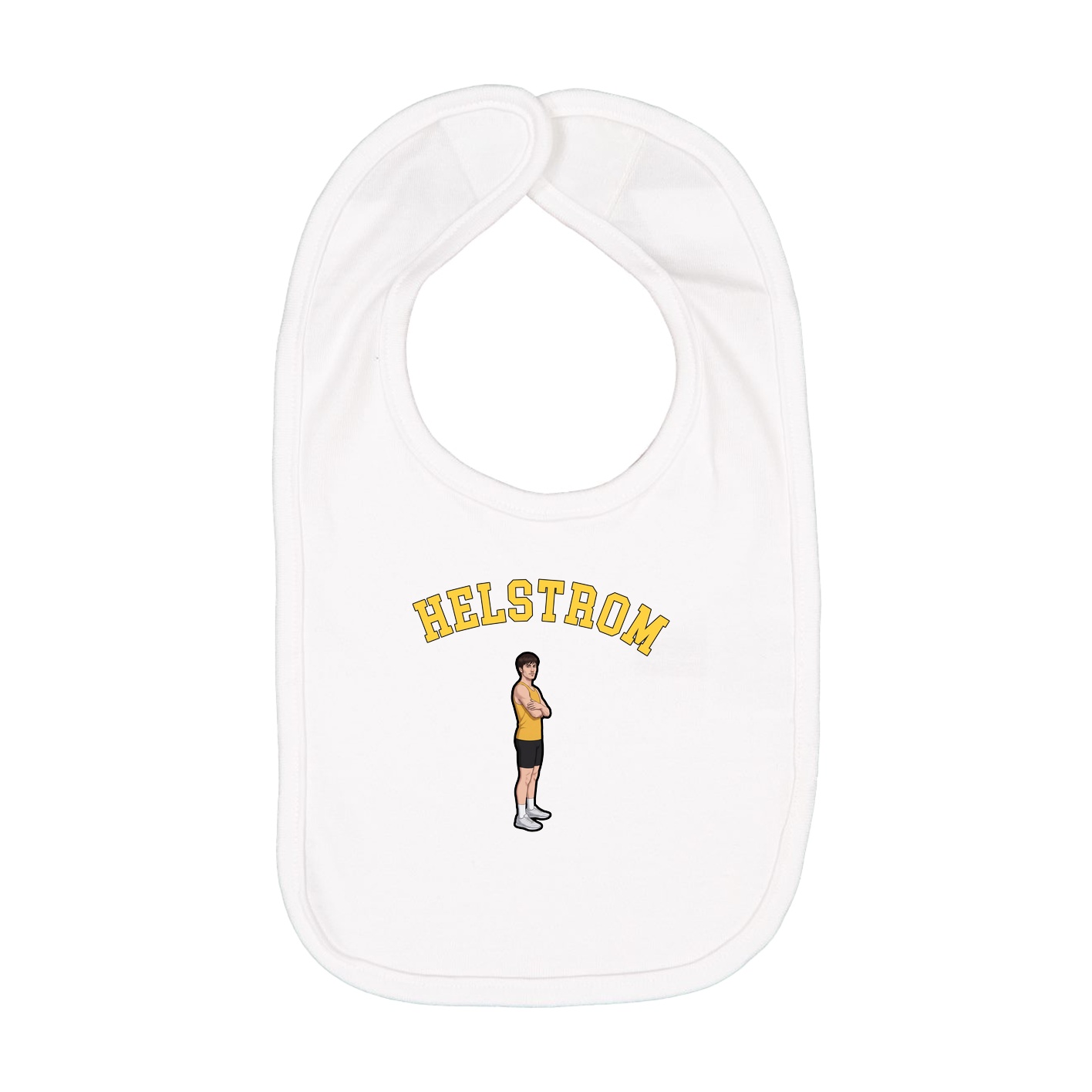Infant Bib — Shirsey Arch in White