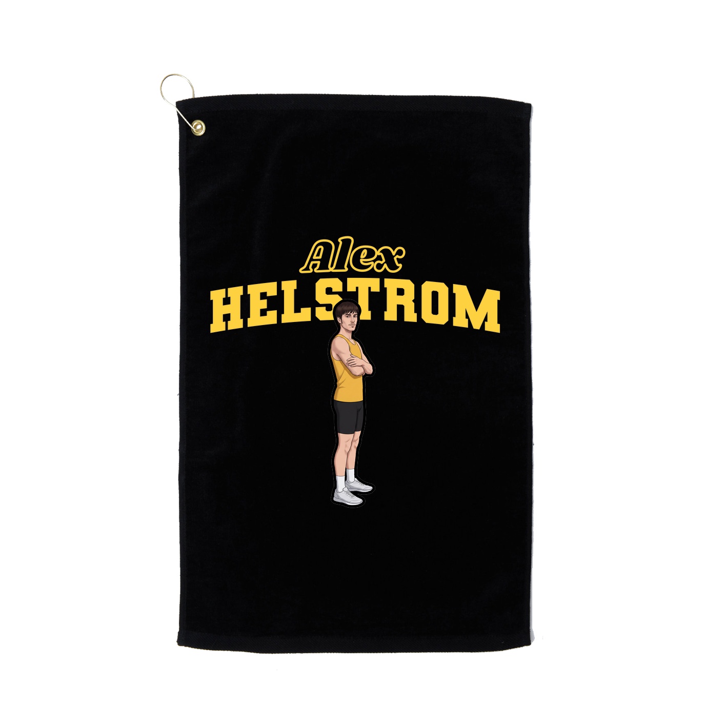 Golf Towel — Name Arch in Black