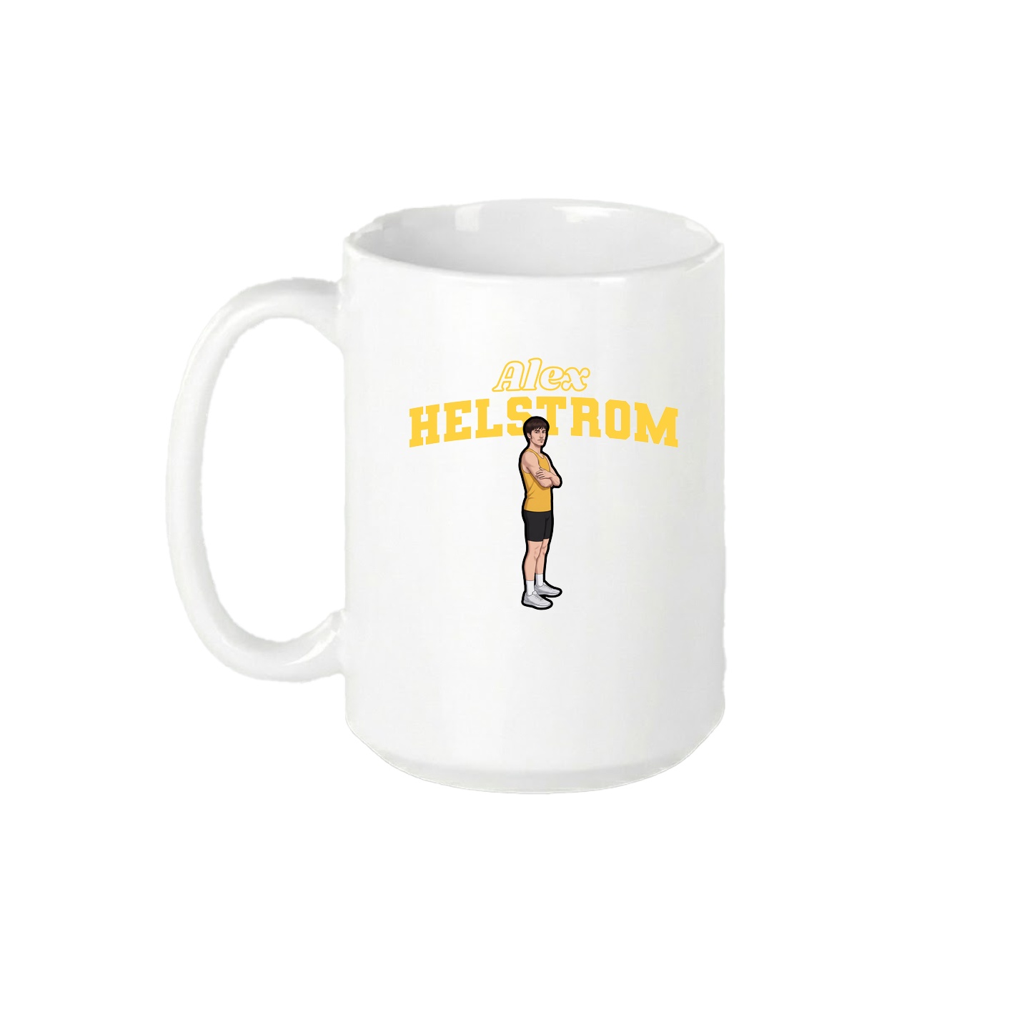 15oz Coffee Mug — Name Arch in White
