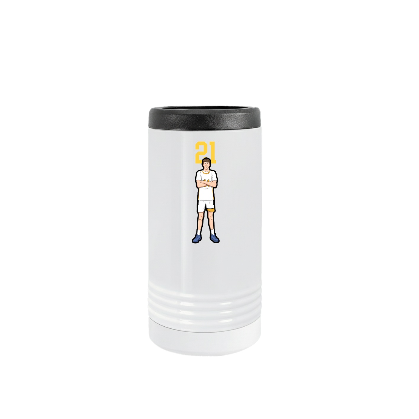 Slim Beverage Holder — Number Top in White