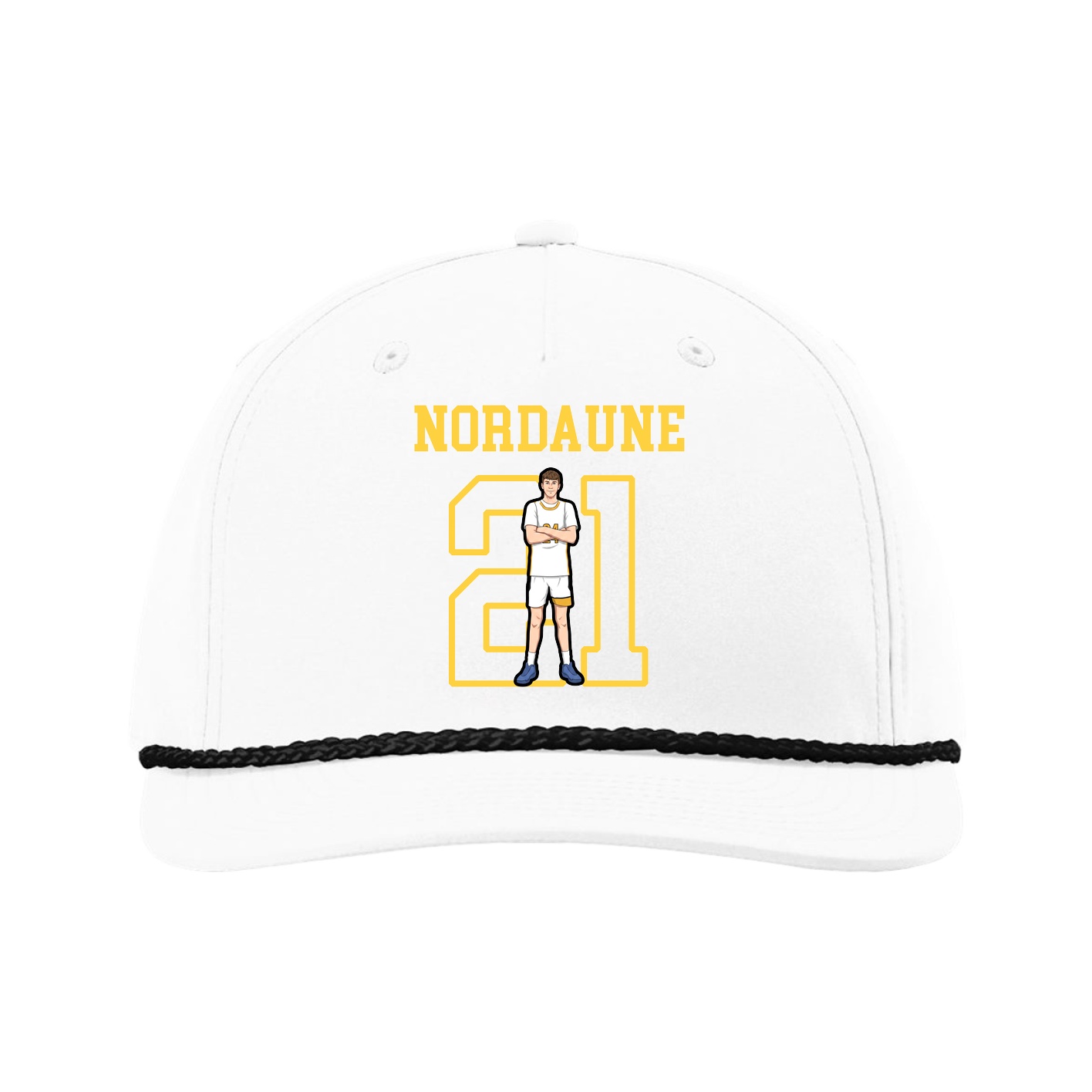 Five-Panel Classic Rope Cap — Shirsey in White
