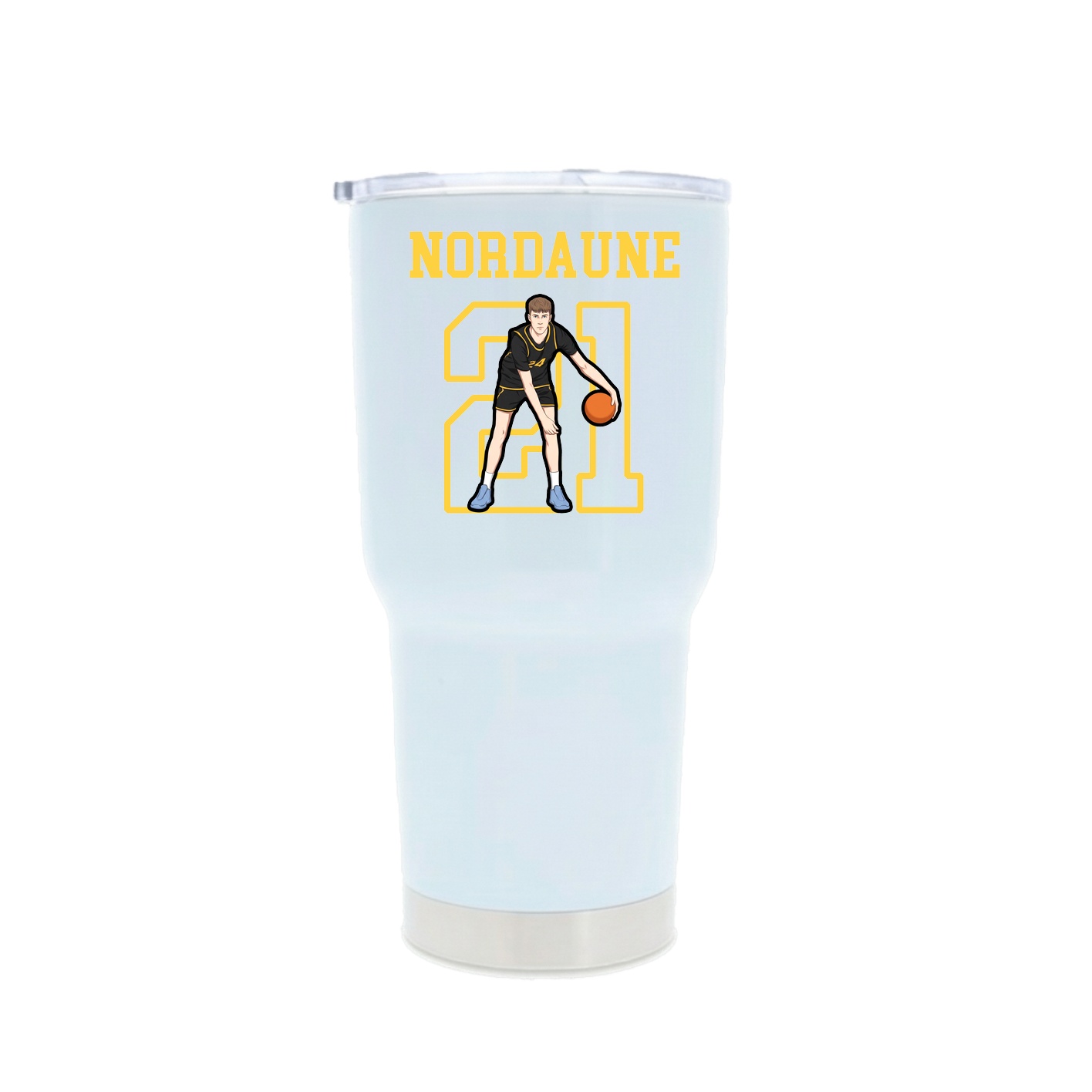 30oz Stainless Steel Tumbler — Shirsey in White