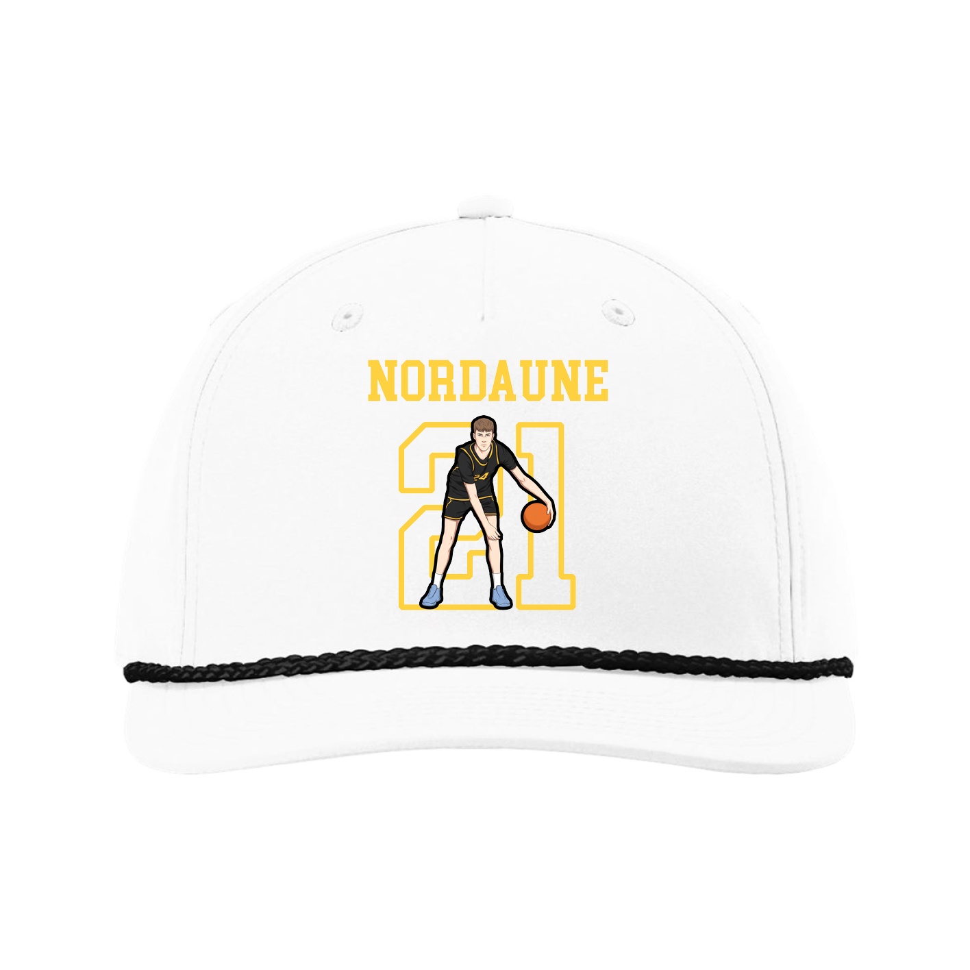 Five-Panel Classic Rope Cap — Shirsey in White