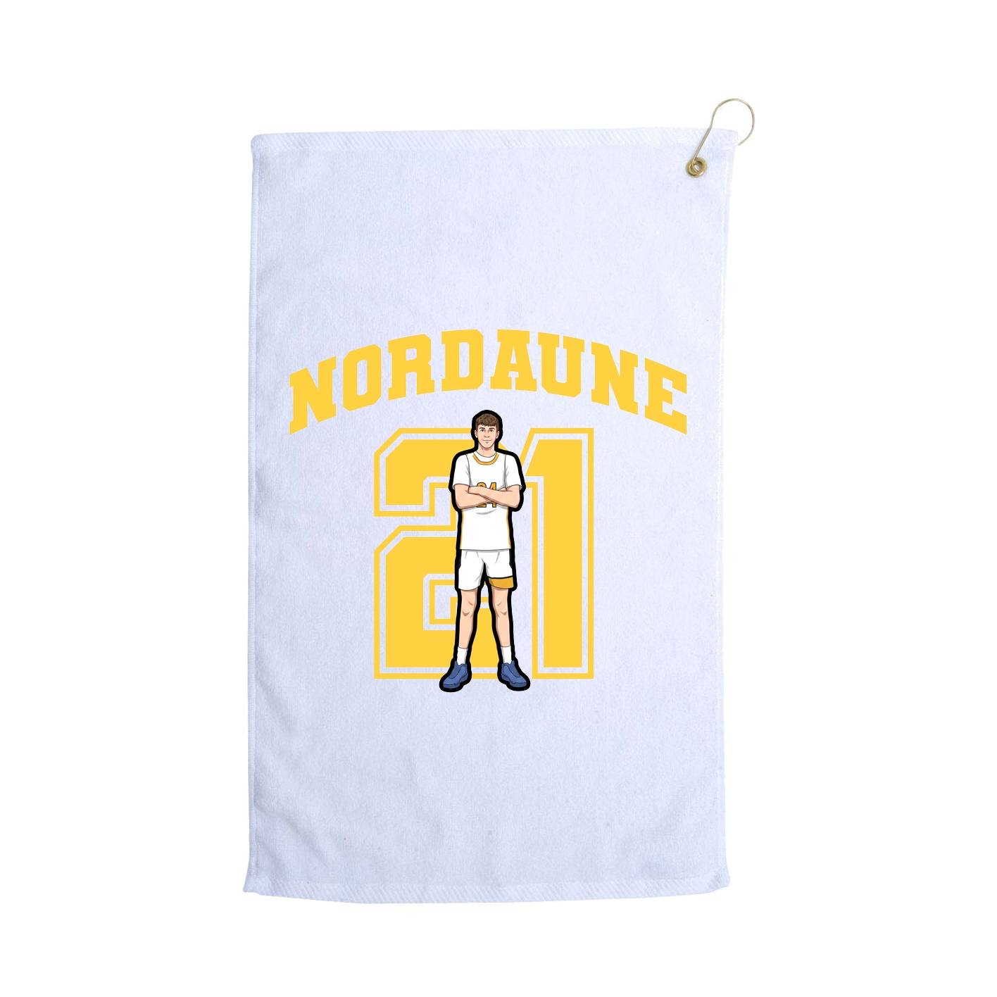 Golf Towel — Number in White