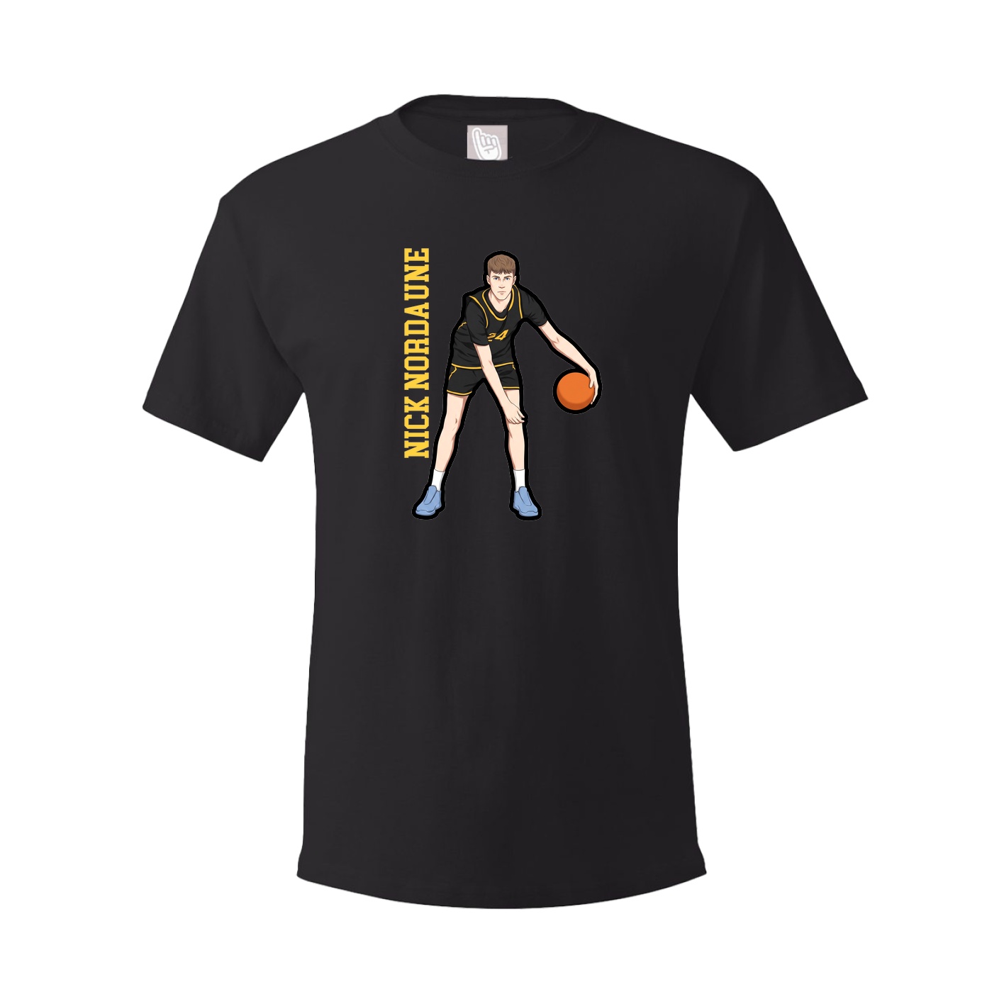 Youth Tee — Name Vertical in Black