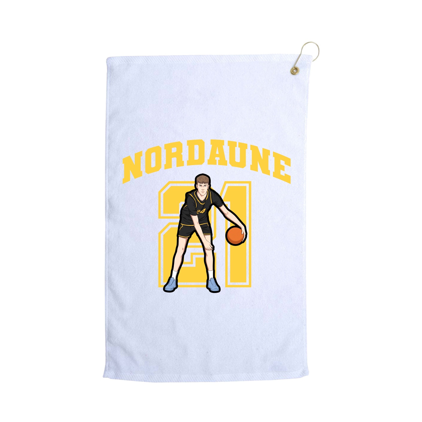 Golf Towel — Number in White