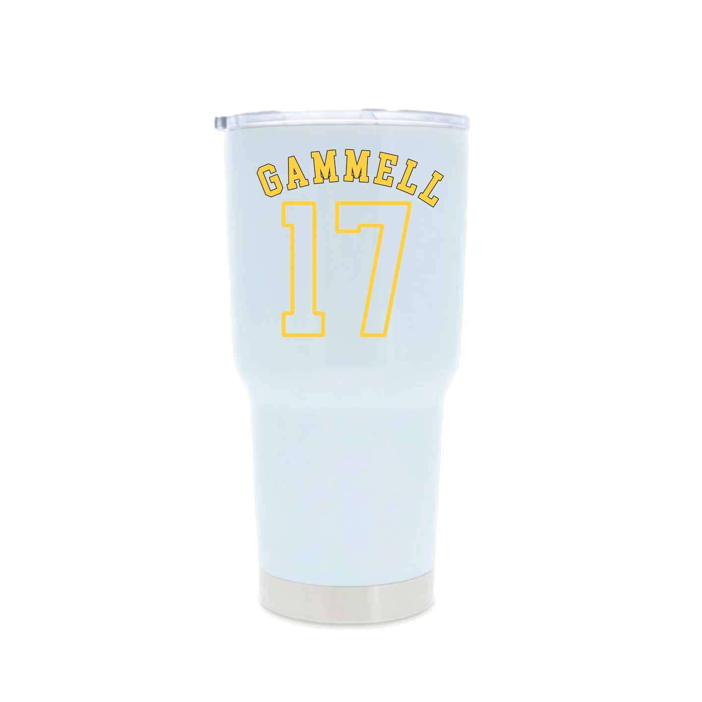 30oz Stainless Steel Tumbler — Shirsey Arch in White