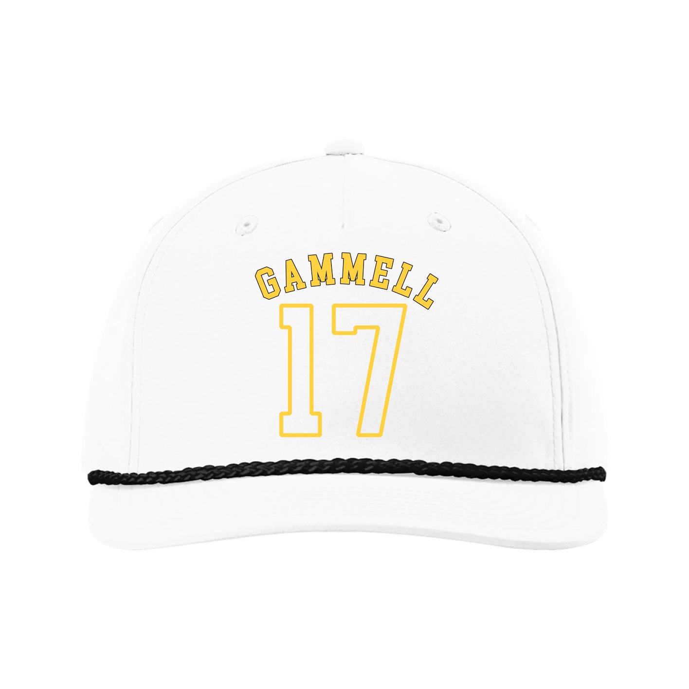 Five-Panel Classic Rope Cap — Shirsey Arch in White