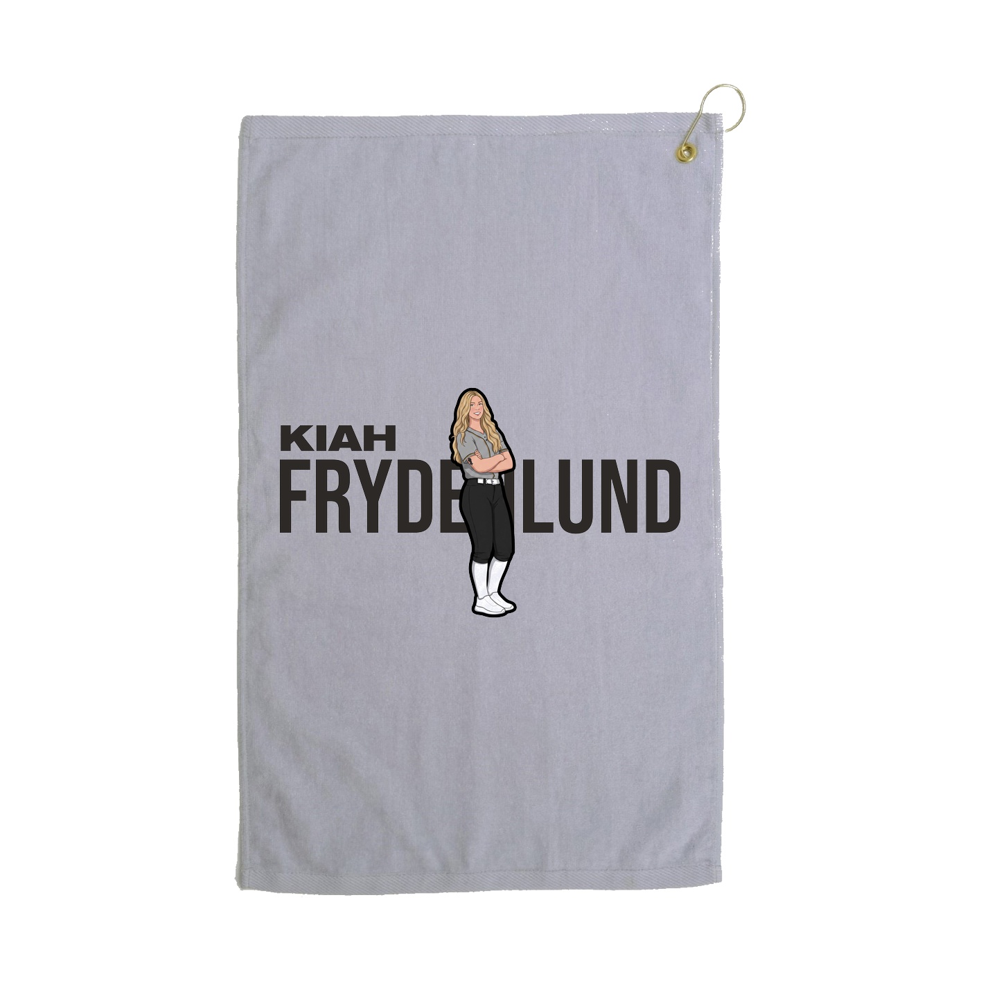 Golf Towel — Player Name in Grey