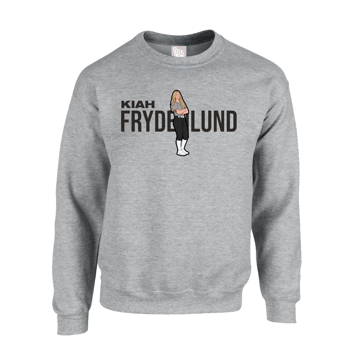 Fleece Crew — Player Name in Grey