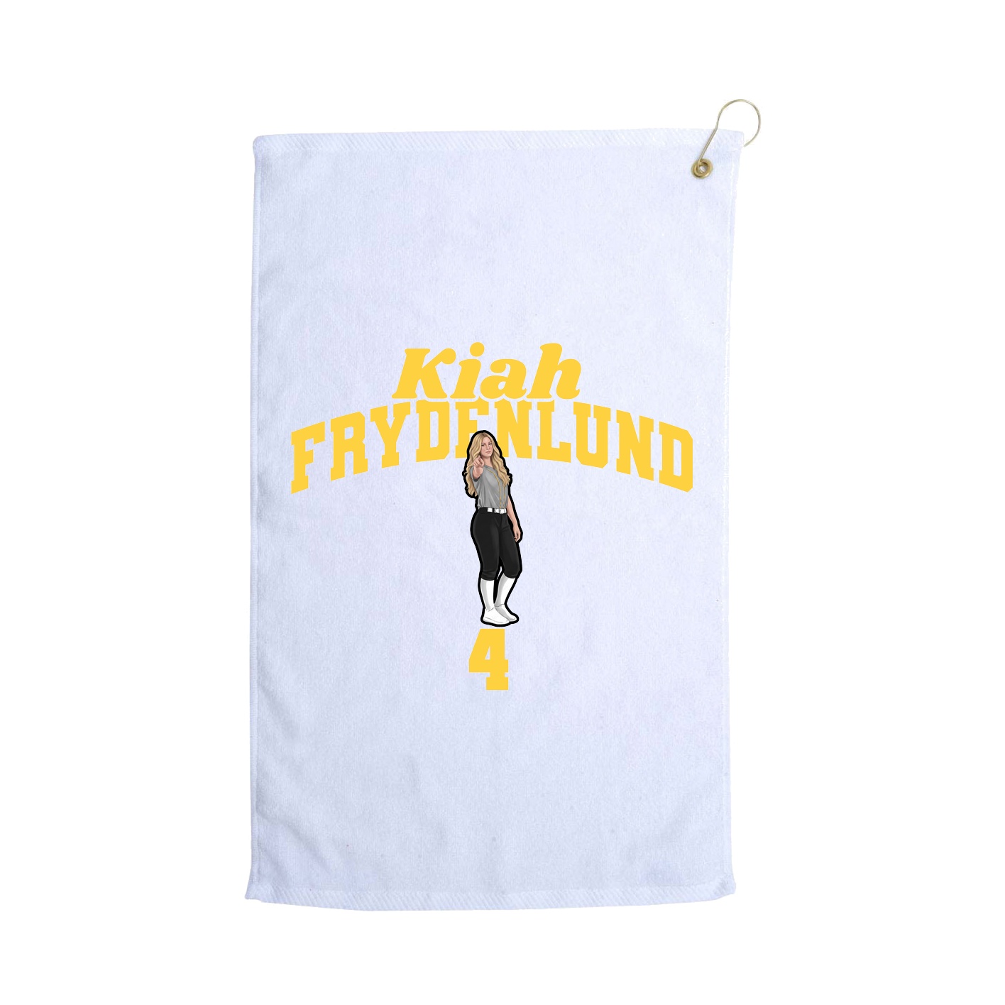 Golf Towel — Signature Arch in White