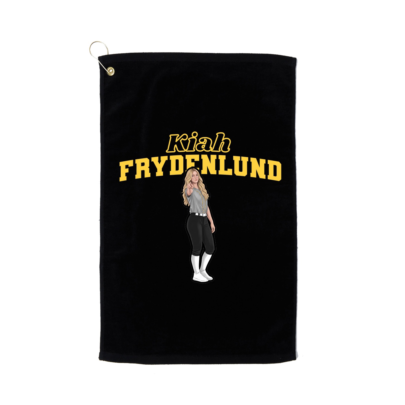 Golf Towel — Name Arch in Black