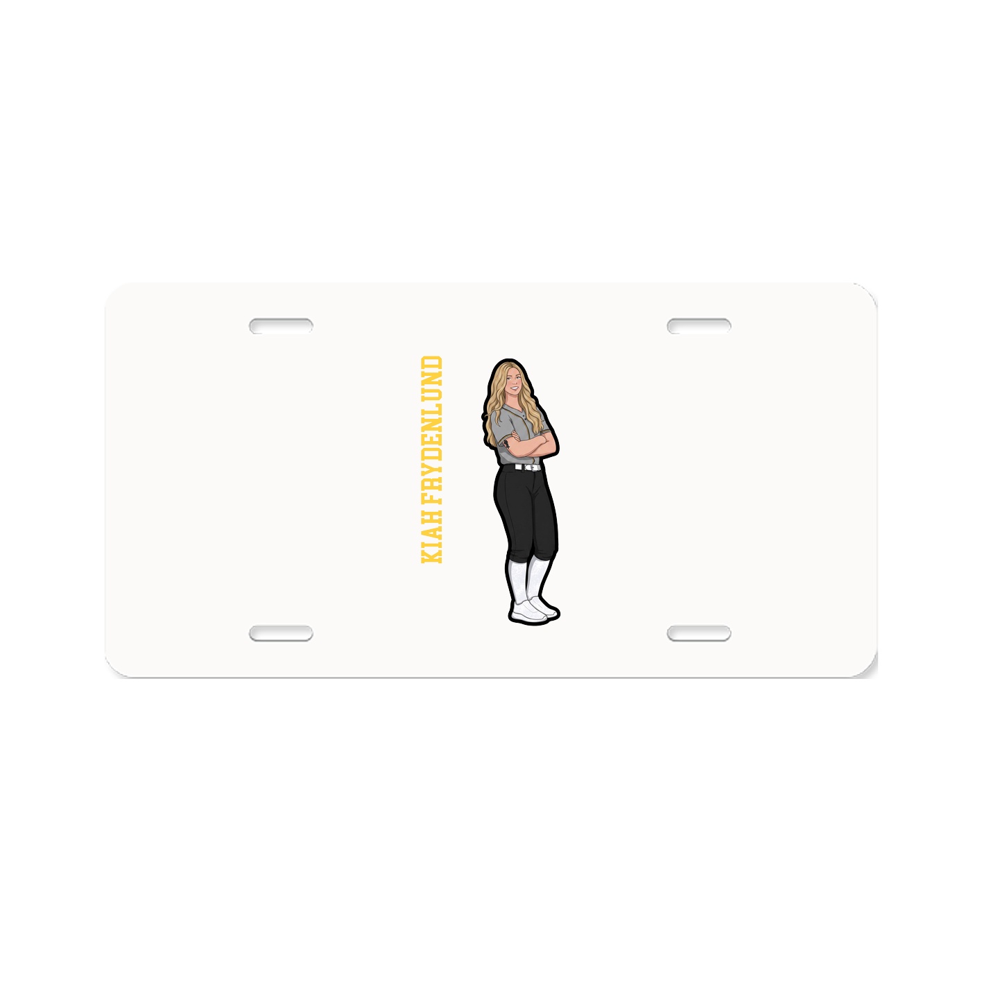 License Plate — Name Vertical in Classic