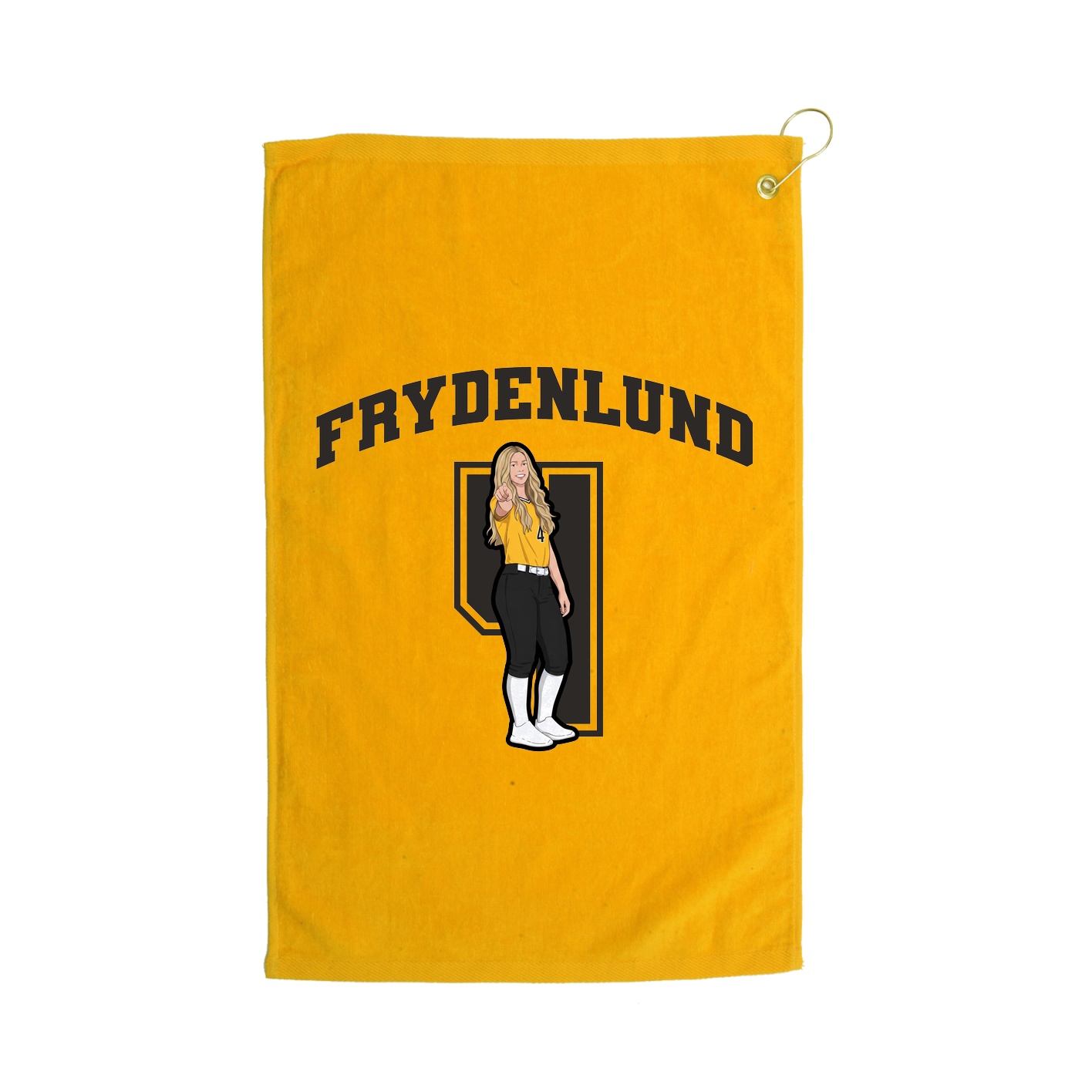 Golf Towel — Number in Gold