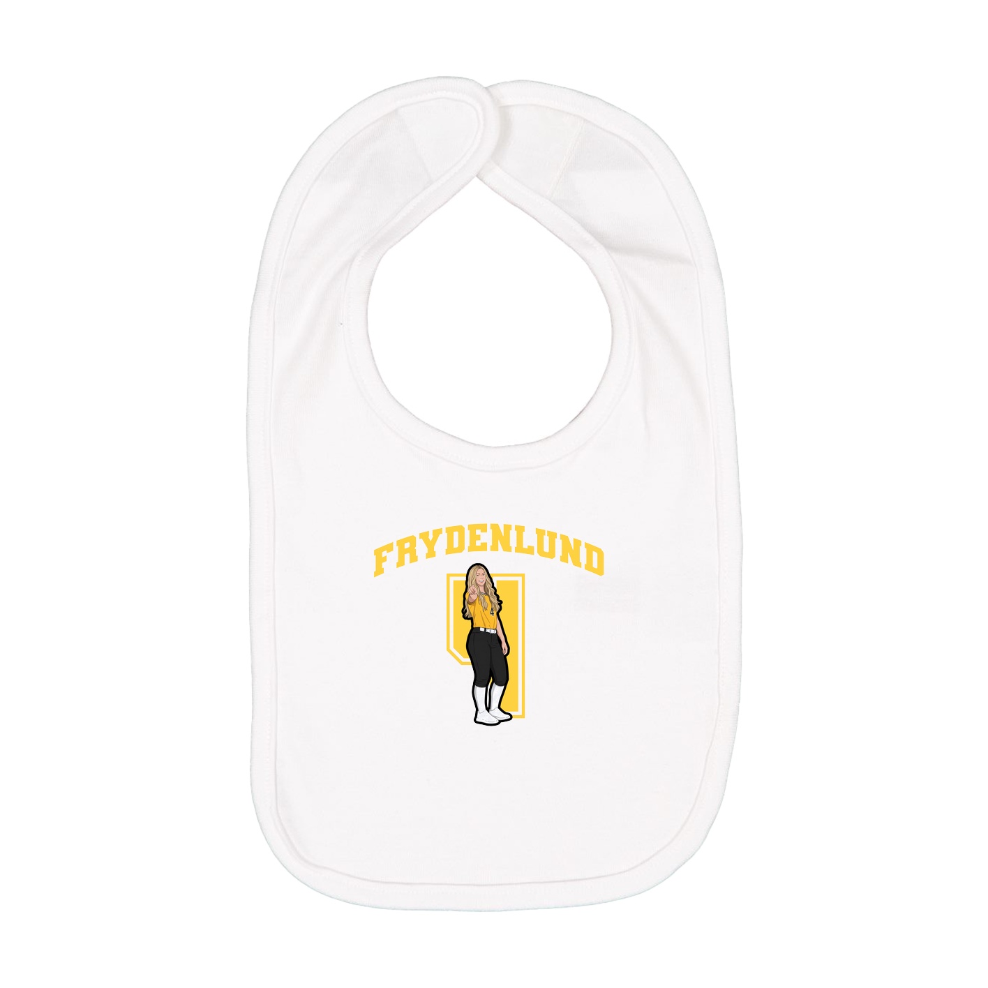 Infant Bib — Number in White