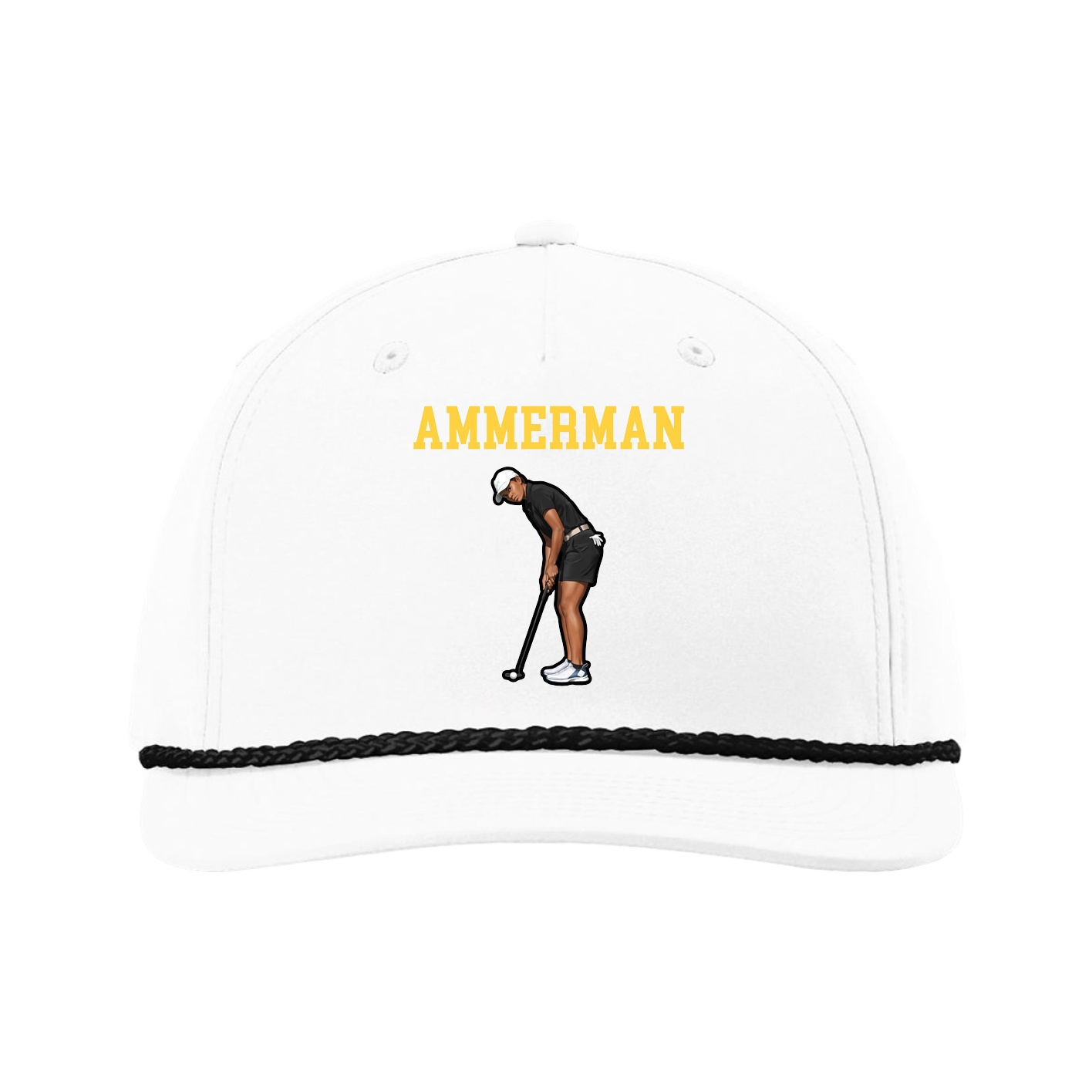 Five-Panel Classic Rope Cap — Shirsey in White