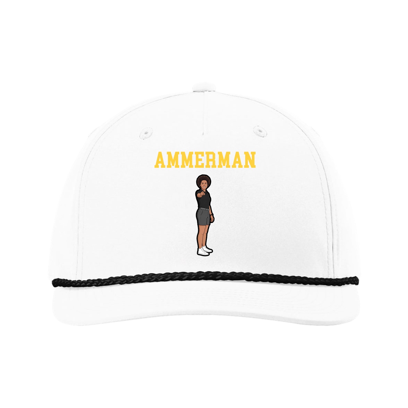 Five-Panel Classic Rope Cap — Shirsey in White