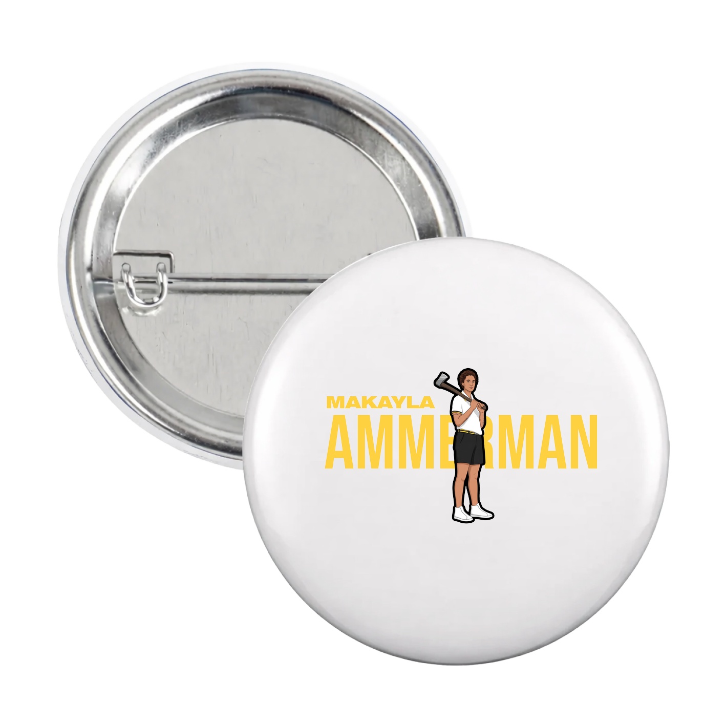 Game Day Button — Player Name in White