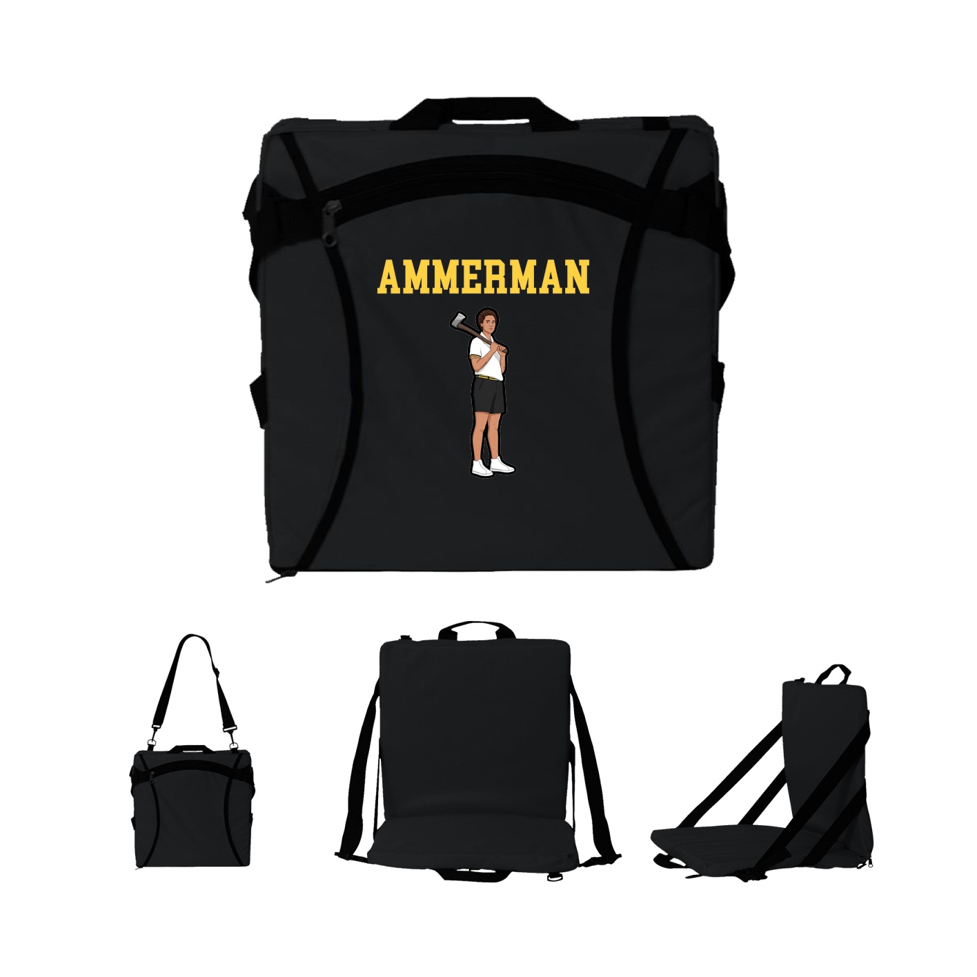 Folding Stadium Seat — Shirsey in Black