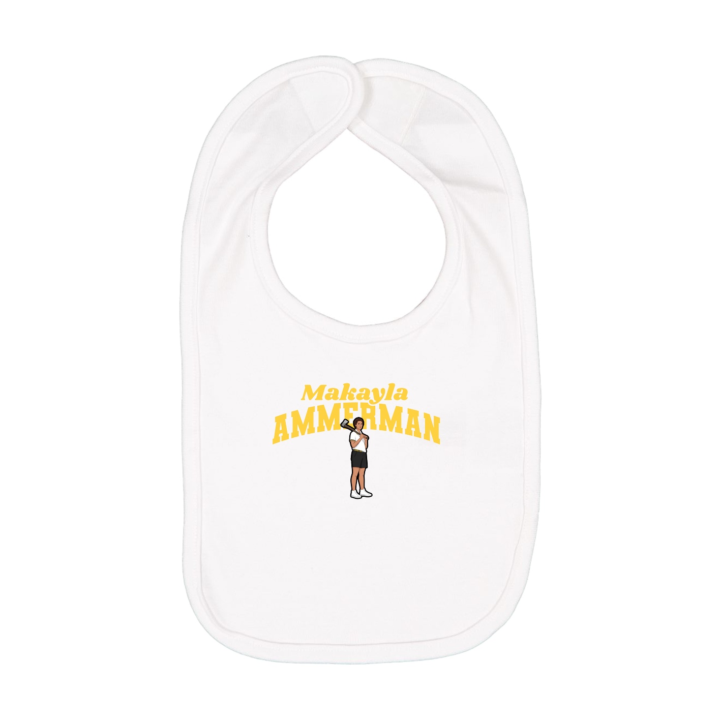 Infant Bib — Signature Arch in White