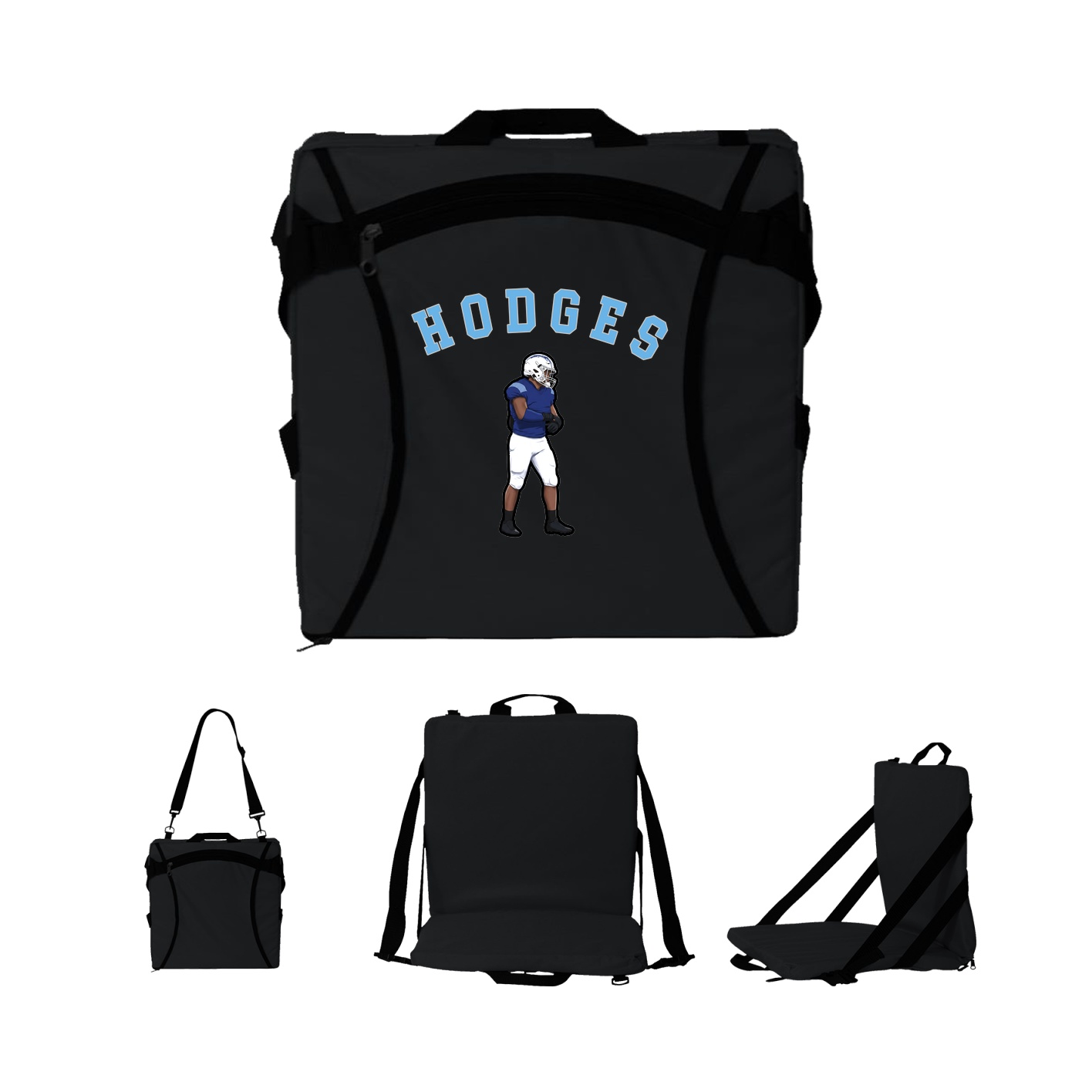 Folding Stadium Seat — Shirsey Arch in Black