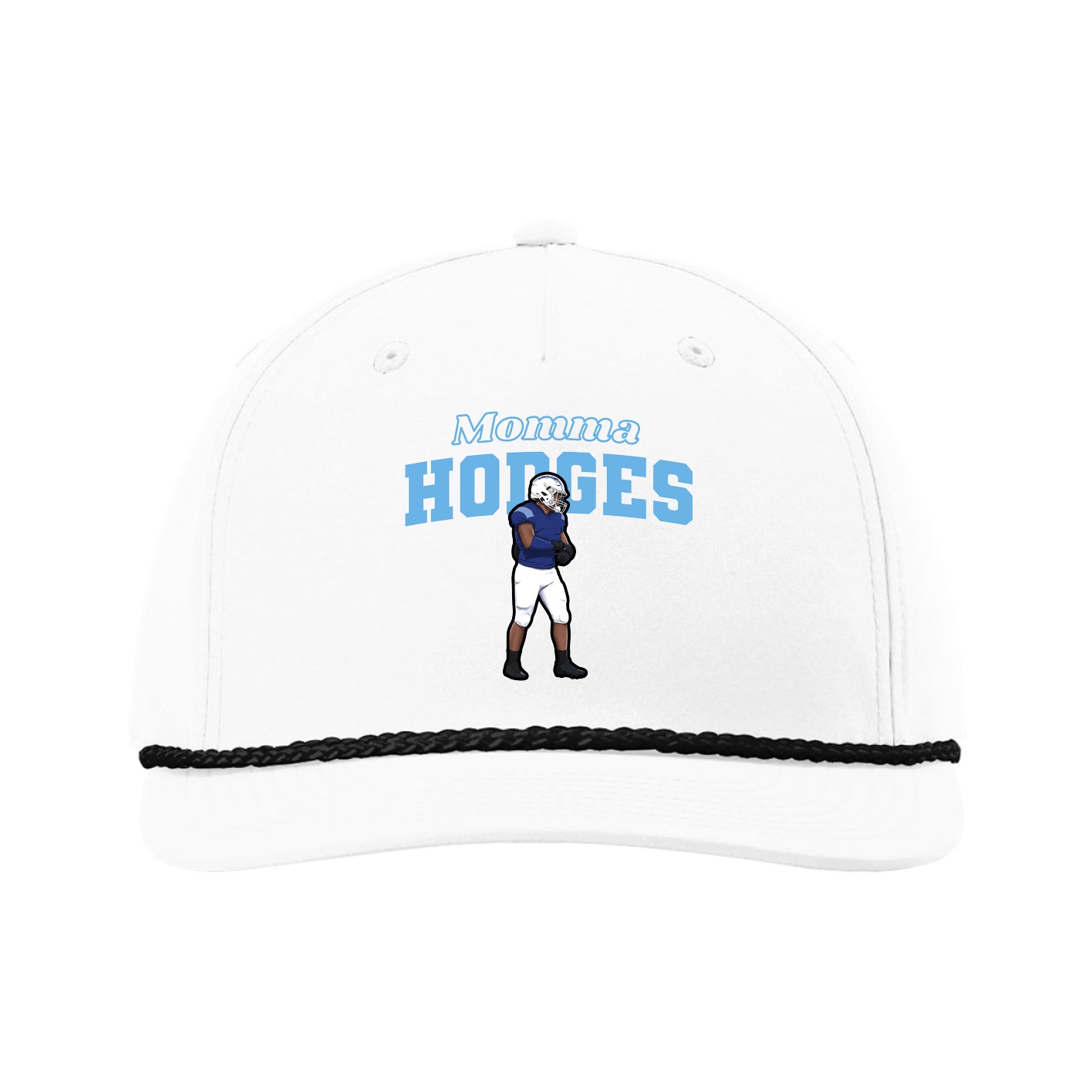 Five-Panel Classic Rope Cap — Mothers Day Block in White