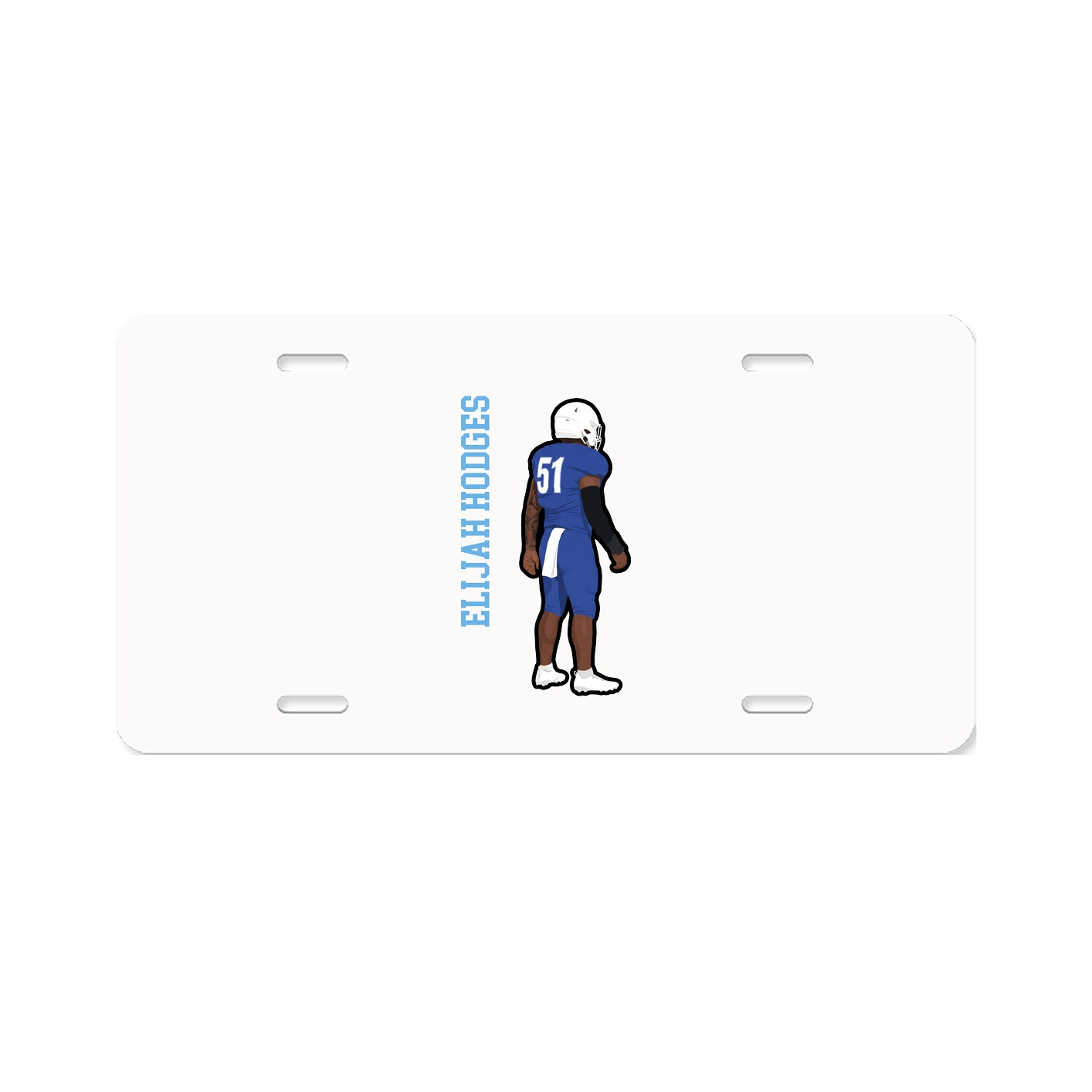 License Plate — Name Vertical in Classic