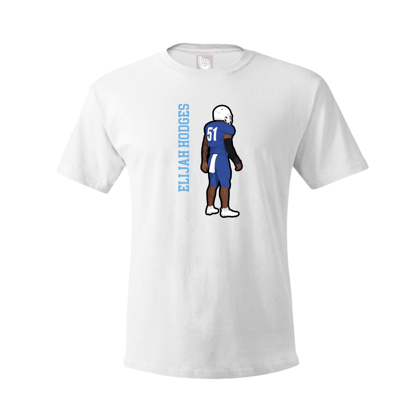 Tee — Name Vertical in White