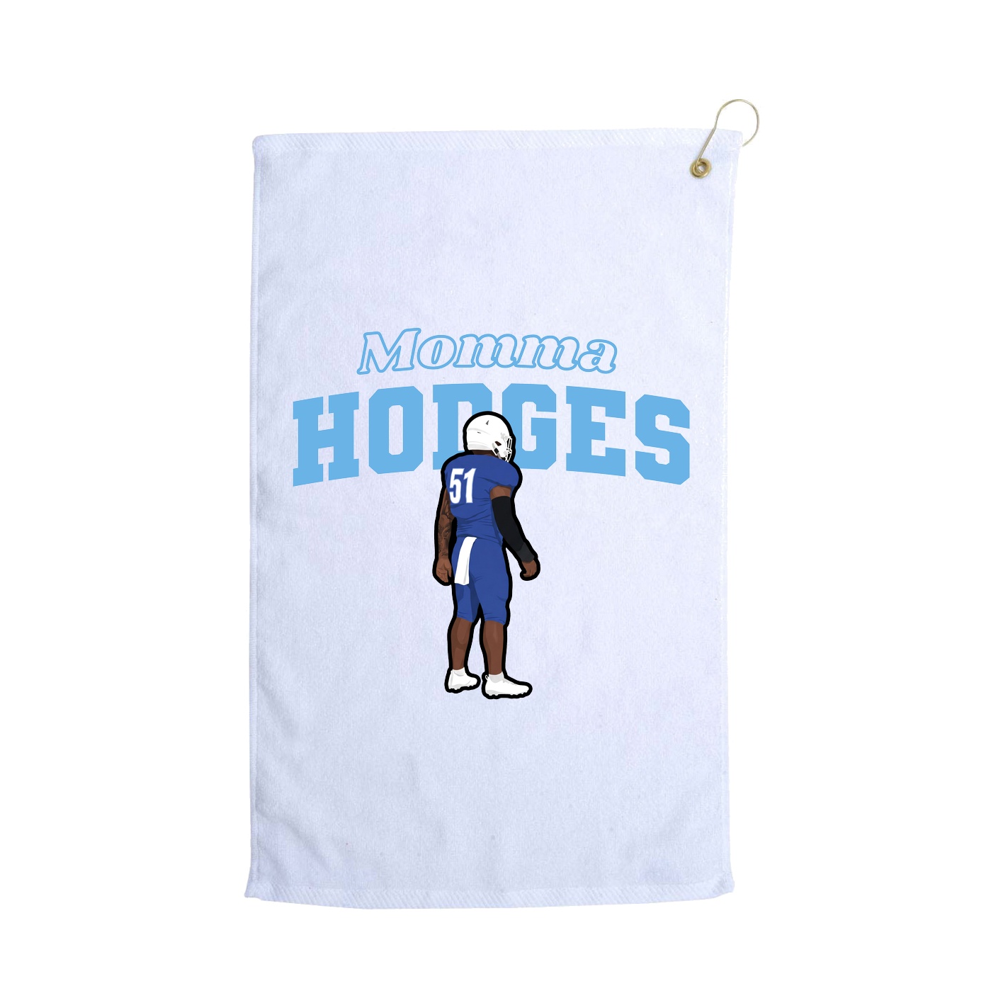 Golf Towel — Mothers Day Block in White