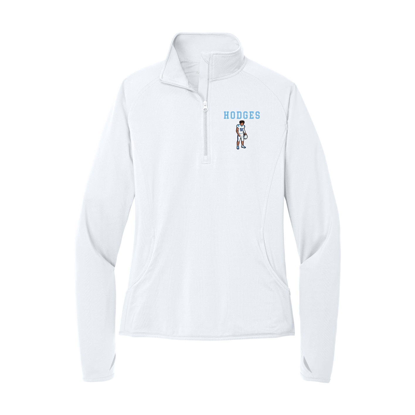 Women's Q-Zip Pullover — Shirsey in White