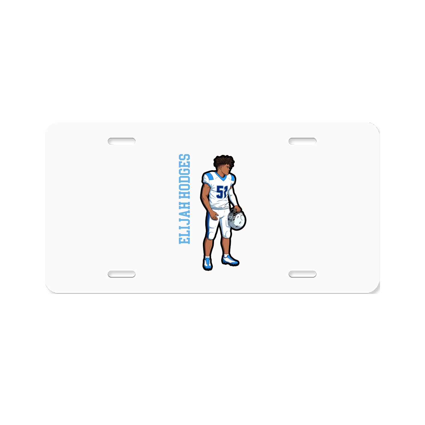 License Plate — Name Vertical in Classic