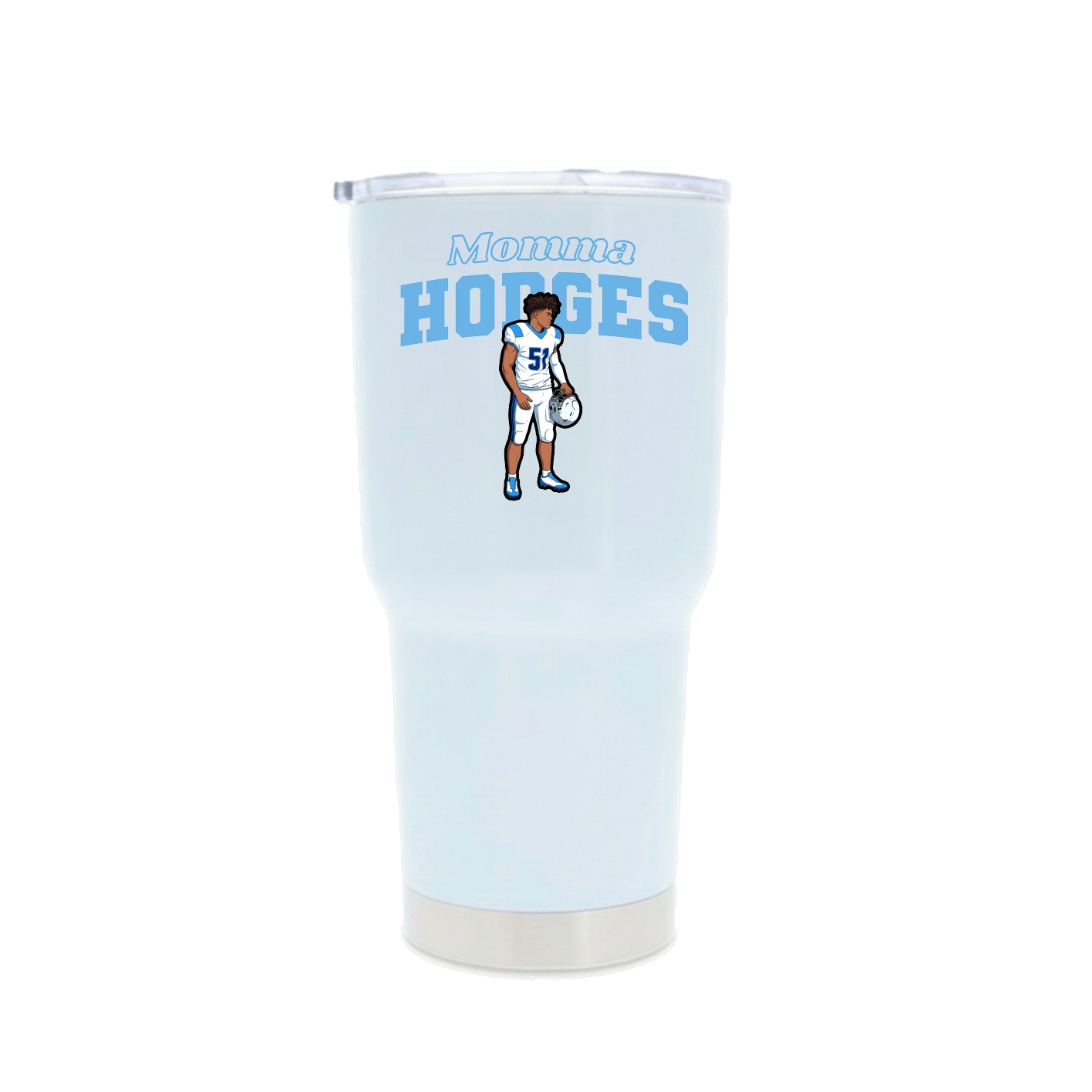 30oz Stainless Steel Tumbler — Mothers Day Block in White