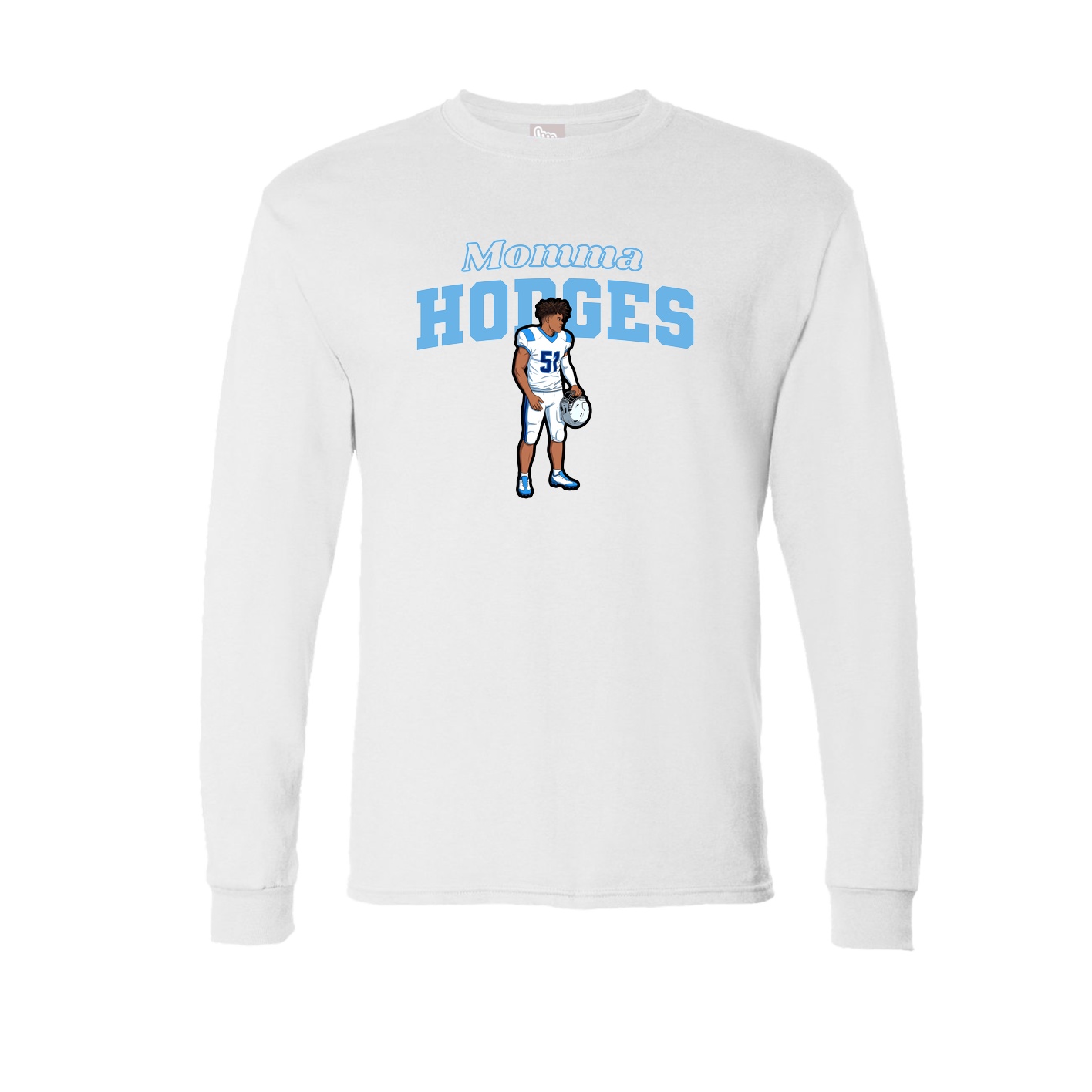 Long Sleeve Tee — Mothers Day Block in White