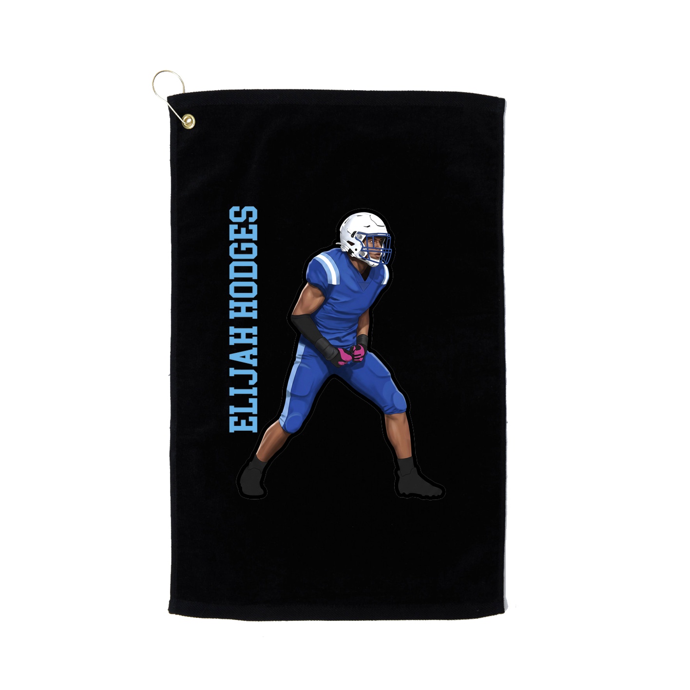 Golf Towel — Name Vertical in Black
