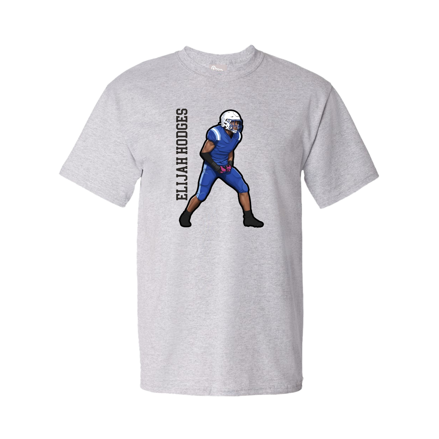 Tee — Name Vertical in Grey