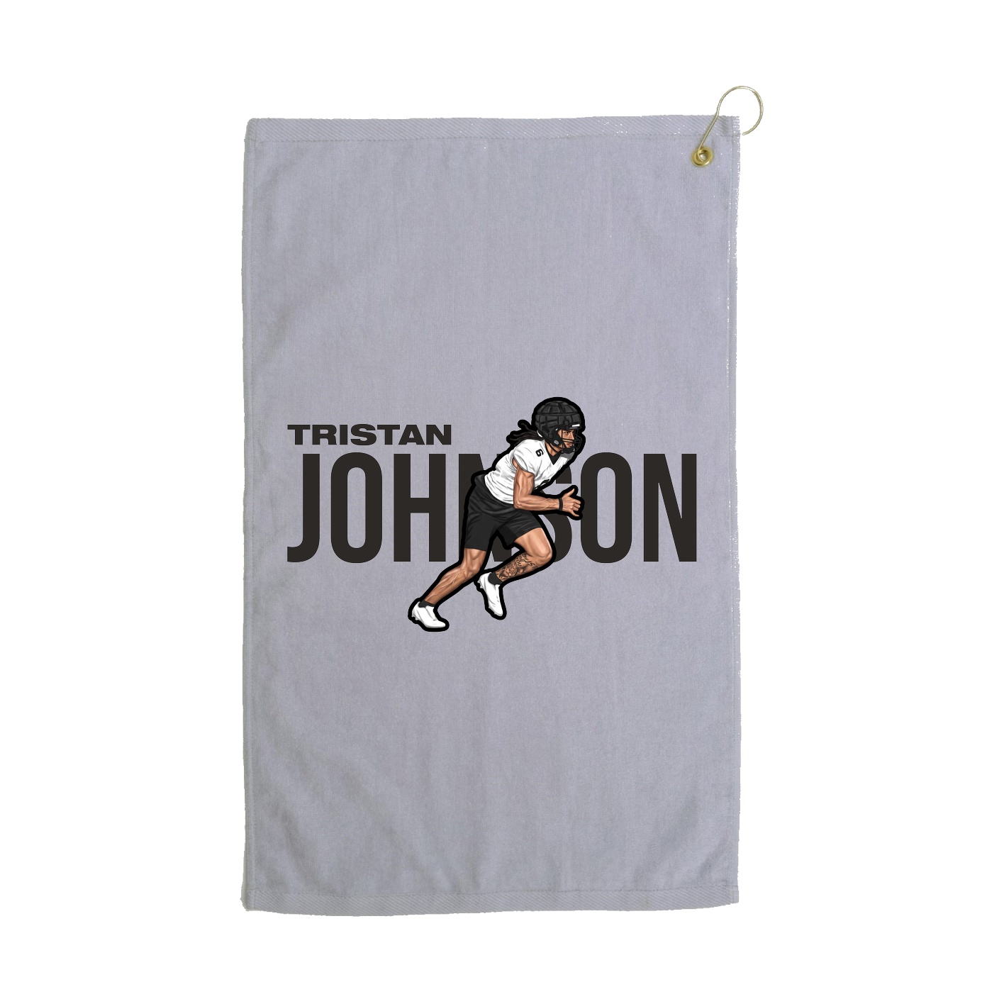 Golf Towel — Player Name in Grey
