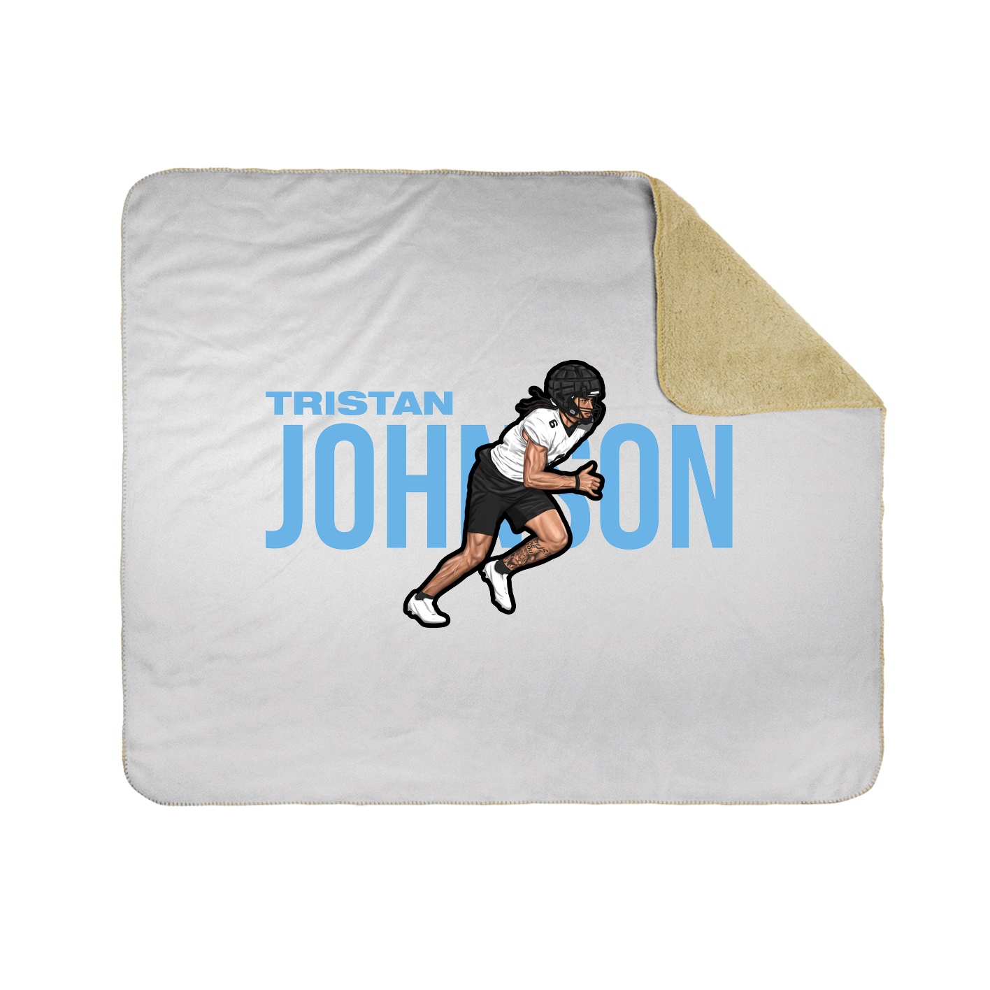 Throw Blanket — Player Name in White