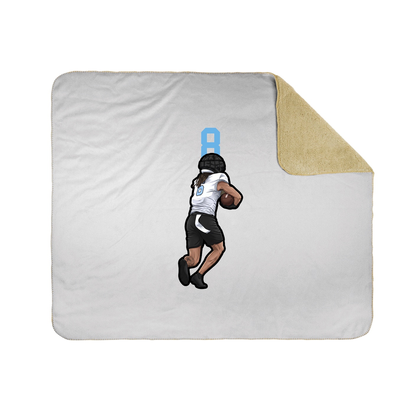 Throw Blanket — Number Top in White