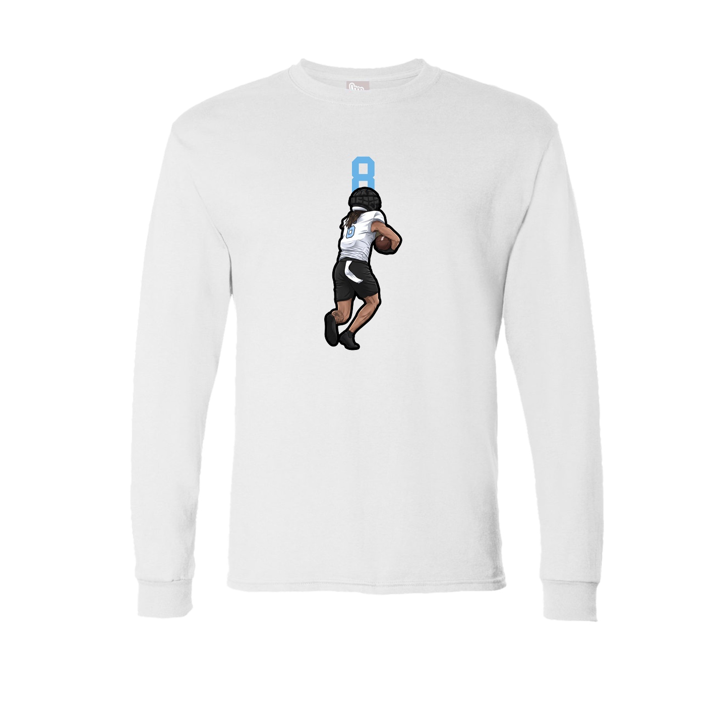 Long Sleeve Tee — Number Top in White