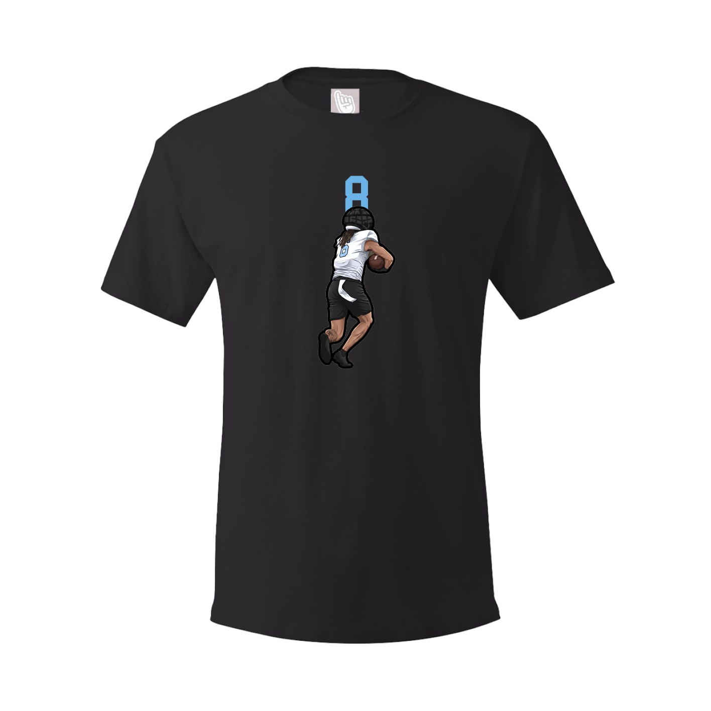 Youth Tee — Number Top in Black