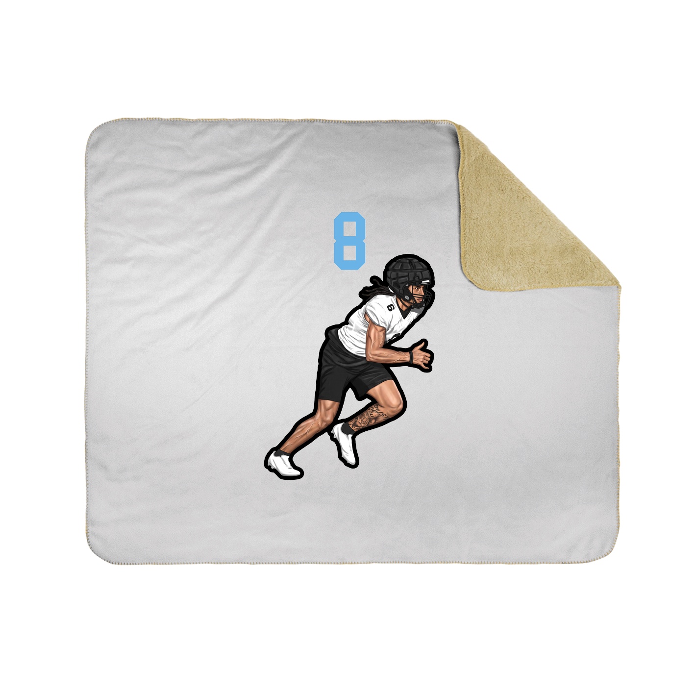 Throw Blanket — Number Top in White